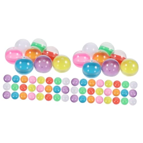 BRIGHTFUFU 2sets Vending Machine Craft Raffle Drawing Balls Plastic Openable Balls for Home Party Games 50pcs*2