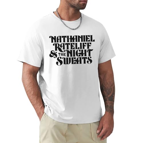 Nathaniel Rateliff & The Night Sweats T Shirt Men's Fashion Short Sleeve Tops Summer Casual Tee Black