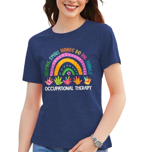 Occupational Therapy Shirts Women OT Month Tee Pediatric Occupational Therapy Tops4