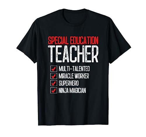 Camiseta de educación especial para profesores de enseñanza ED Camiseta