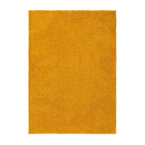 benuta Basic Tapis Poils Long Soho - Jaune 60x120 cm - Doux Minimaliste - Lavable - Nettoyage Facile - Compatible avec Chauffage au Sol - pour Chambre,...