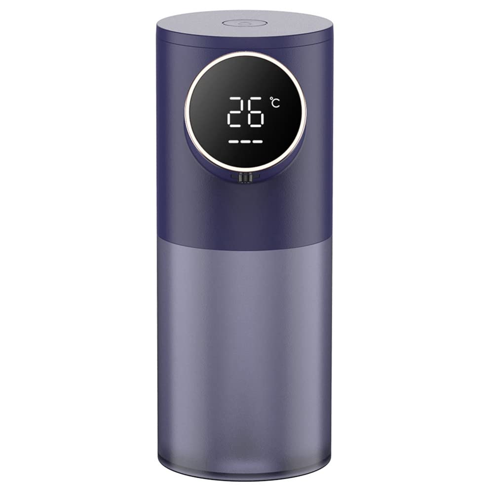 CTRLZS Foam Soap Dispenser Automatic Recharge 320Ml Liquid Soap Dispenser Digital Display Foam Hand Dispenser Blue