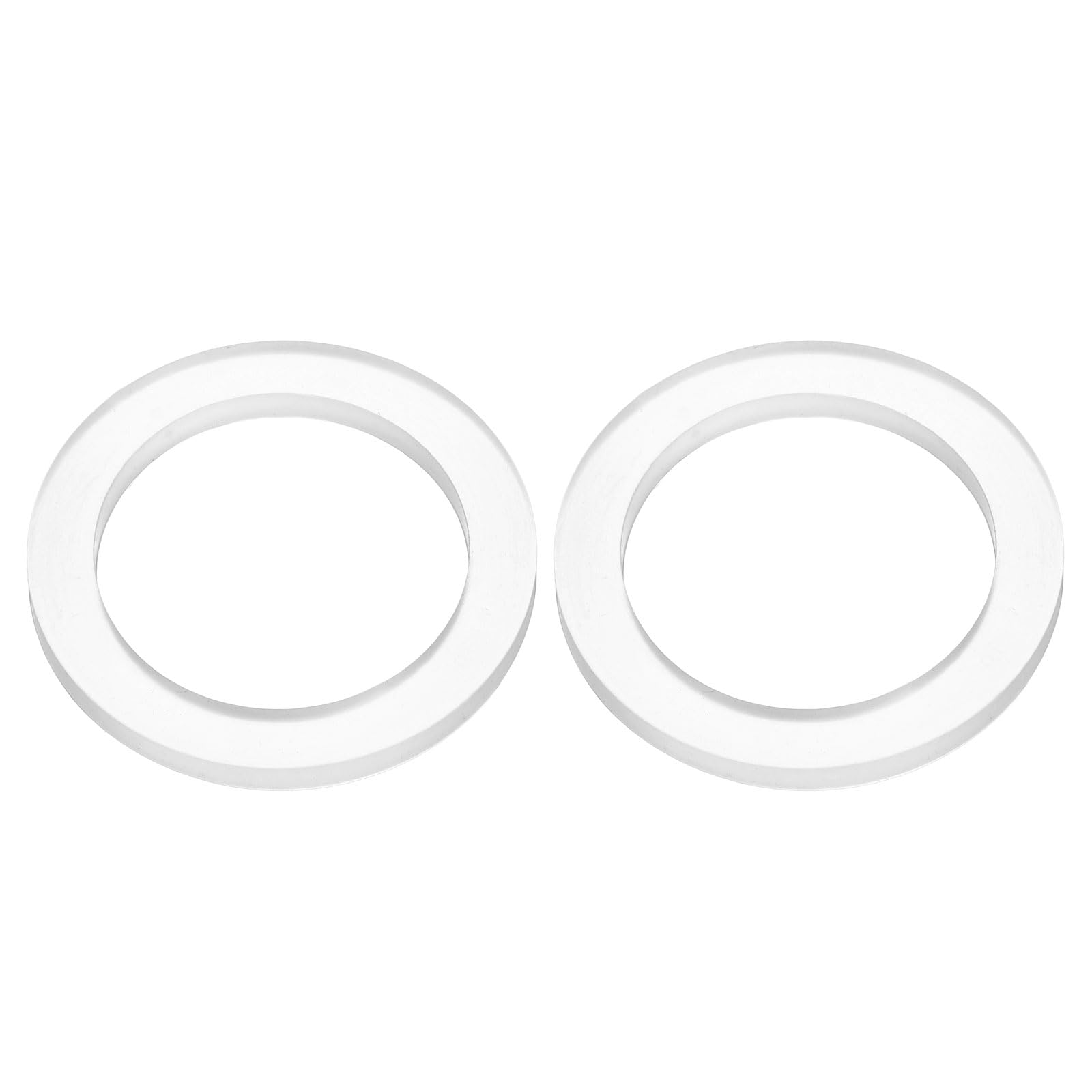DEFANEX 2Pcs Silicone Flat Washer DN65 2-1/2" O-Ring Sealing Gasket,Clear