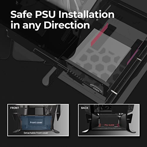 Zalman Z-Machine 500 High-End Open Air E-Atx Computer Case, 3 Tempered Glass Panels, 5 Addressable Rgb Fans, Usb Type-C, Anodized Aluminum - Black #TOP7