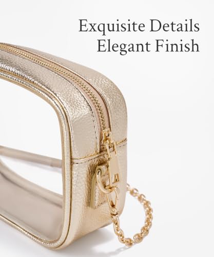 Image of Yarnic Clear Bag Stadium Approved, PVC Transparent Crossbody Purse Small Clear Crossbody Bag with Adjustable Shoulder Strap