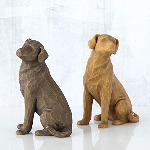 Willow Tree Love My Dog (Dark), Sculpted Hand-Painted Figure #TOP4