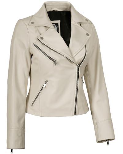 Image of Blingsoul Womens Real Leather Jacket - Asymmetrical Leather Jackets for Women