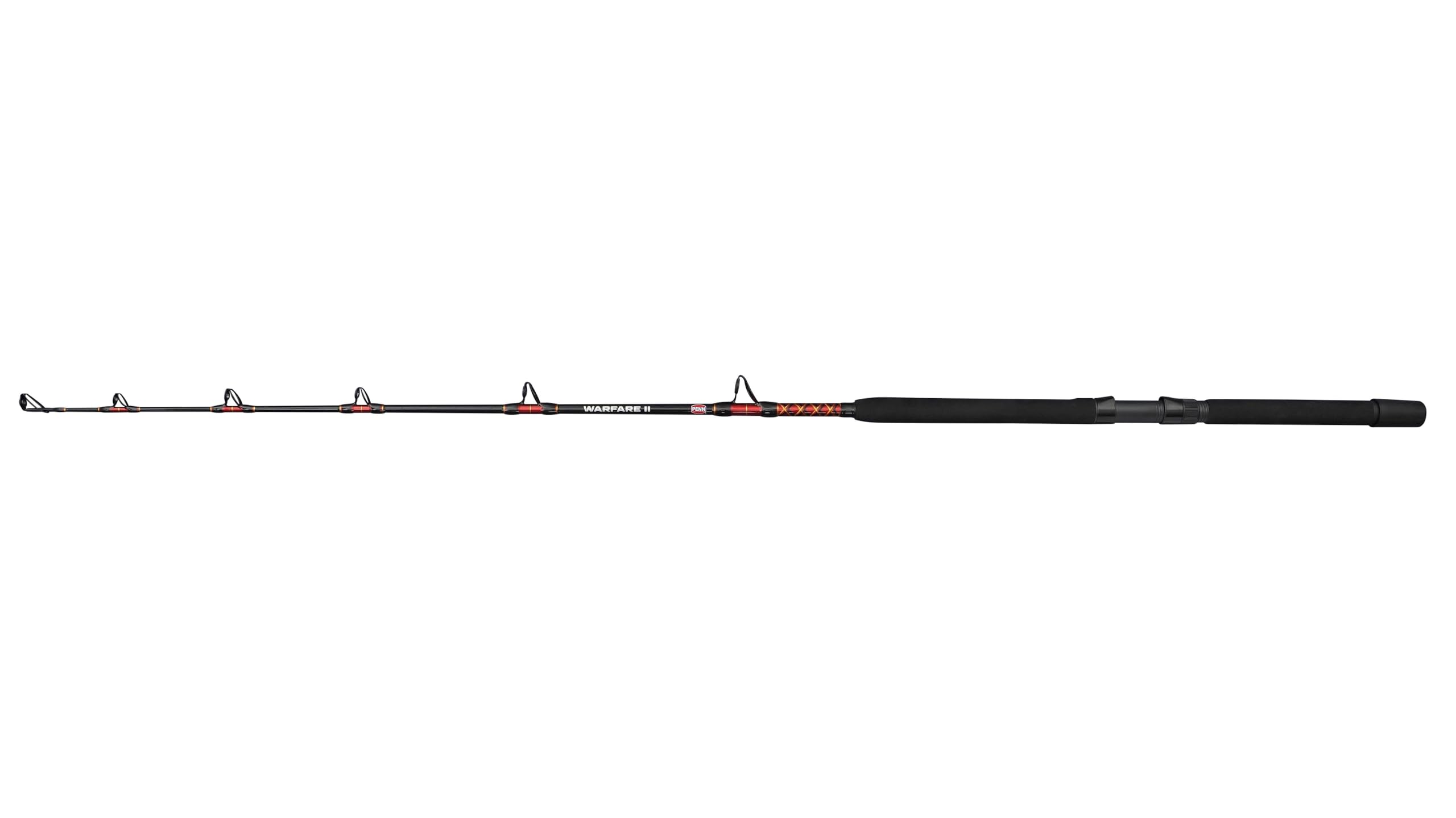 PENN Warfare II Trolling & Drifting Fishing Rod | Saltwater Casting Rod for Salmon, Tuna & Big Game | 1-Piece 30-100lb | Ergonomic EVA Handle & Gimbal | 1.70m | 50-100lb