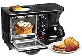 Elite Cuisine EBK-200B Maxi-Matic 3-in-1 Multifunction Breakfast Center, Black