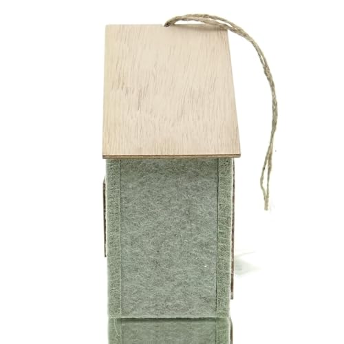 Gasper Deko-Haus Anhänger Hellgrün meliert - Filz & Holz - Hängender Schmuck - Dekoration