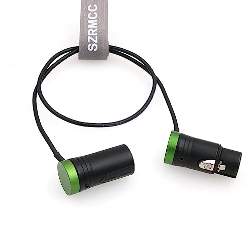 SZRMCC XLR Cable XLR 3 Pin Male to3 Pin XLR Female Low-Profile Audio Cable for Sound Devices 633 688 788T 302 552 Zaxcom Recorder Device Zoom F8 (Green Cap) - Image 2