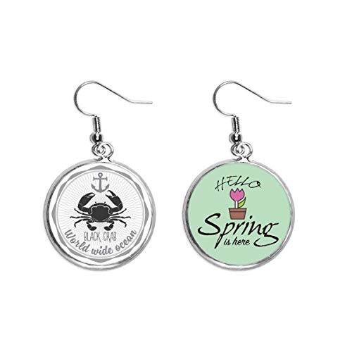 Pendientes de primavera para looks de playa con motivo de cangrejo marino