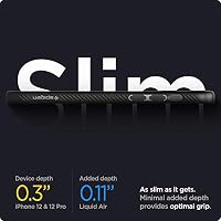 Spigen Liquid Air Kompatibel mit iPhone 12 Pro Hülle und Kompatibel mit iPhone 12 Silikon Handyhülle -Schwarz – Ansicht 6