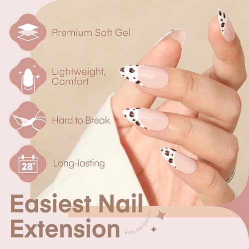 Image of Medium Almond Shape Nail Tips Half Cover 360pcs Medium Nails Double Sided Matte Almond Nail Tips Strong Lasting for Acrylic Press On Nails, 12 Sizes Luckyfairy Gelly Tips