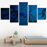 SIGNWIN 5 Panel Canvas Wall Art Modern Art 3D Abstract Abstract Brushstroke Contemporary Digital for Home Decorations Ready to Hang - 60