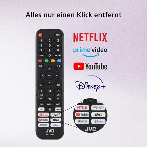 JVC Fernseher 32 Zoll Smart TV VIDAA HD-Ready HDR Fernseher mit 80 cm Bildschirmdiagonale und integriertem Triple-Tuner, LED TV LT-32VDH2555 (2026) JVC Fernseher 32 Zoll Smart TV VIDAA HD-Ready HDR Fernseher mit 80 cm Bildschirmdiagonale und integriertem Triple-Tuner, LED TV LT-32VDH2555 (2026)