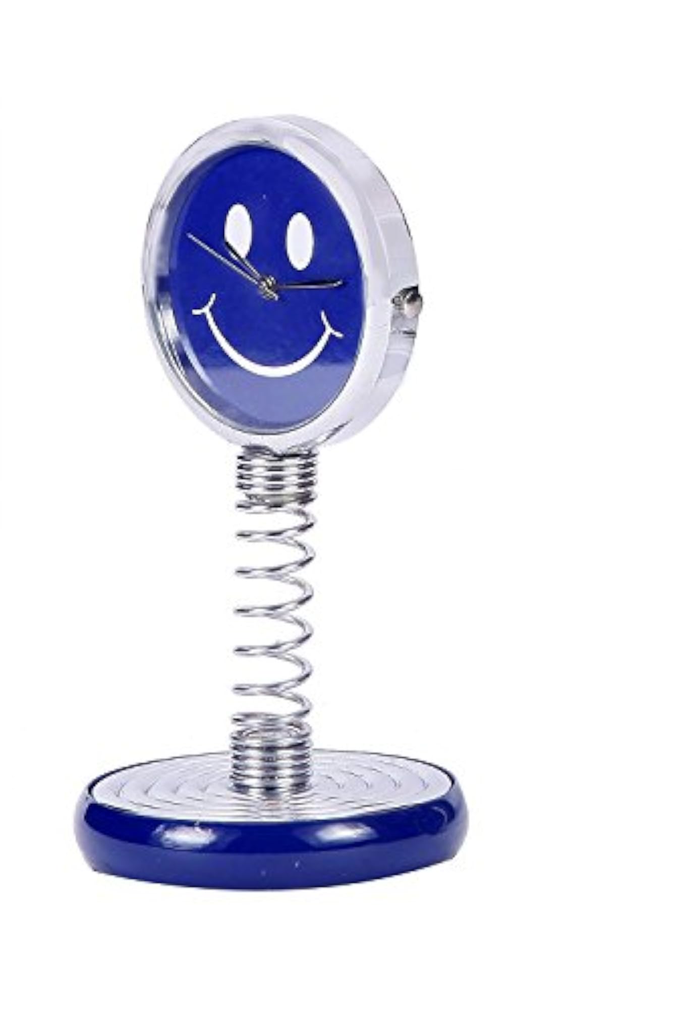 Smiley Spiral Mini Round Table Clock and Paper Weight