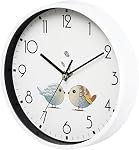 NUOVO 8 Horloge murale ronde de pouce Silent & Horloge murale rétro non pliante operated for Living Room Chambre Cuisine Enfants Room(20 cm/ 8")
