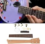 Build Your Own Ukulele Neck Kit, Family Handcraft 26 Inch Ukulele Assembly Set with Rosewood Fingerboard