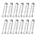 12 Pack Silver Sugar Cubes Tongs Ice Tongs Premium Stainless Steel Mini metal bucket Serving Tongs Appetizers Tongs Small Kitchen Tongs for Tea Party Coffee Bar Kitchen