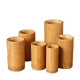 Set di 6 coppette in bambù for terapia di coppettazione, barattoli for coppettazione tradizionali cinesi for uso domestico, spa, disintossicazione, kit benessere