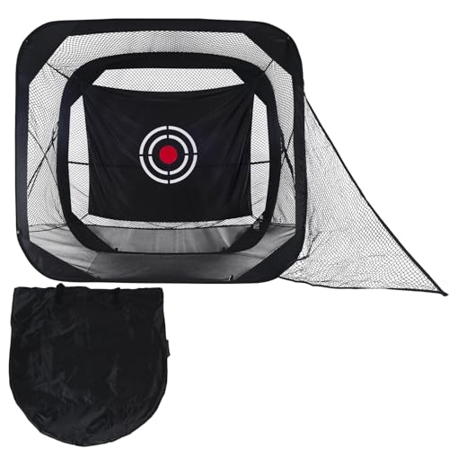 KAIDIDA Golfnetz 210x120x210 cm: stabiles Golf Übungsnetz für Garten Zuhause Indoor Outdoor Abschlagnetz mit Fiberglas Rahmen großer Trefferfläche und schwarzer 420D Zielscheibe