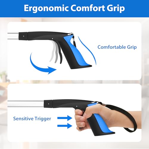 Grabber Reacher Tool 36 Inch, Foldable Grabber with Anti-Slip 360° Rotating Jaw, Magnetic Tip for Seniors, Heavy Duty Reacher Grabber Pickup Tool for Elderly After Surgery Recovery - Image 4
