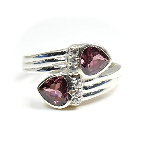 Bague poire en argent 925 sterling de haute joaillerie mixte