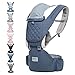 Baby Carrier with Hip Seat Baby Wrap Carrier All Season Multifunctional Baby Carrier Newborn to Toddler Baby Doll Carrier Front and Back for Men and Girls (Blue)