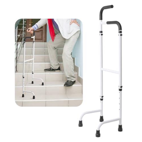Aide à monter les escaliers, hauteur réglable de 76 à 117 cm, convient à la plupart des marches standard, aide parfaite pour les femmes et les hommes âgés