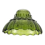 Facile da pulire: grazie alla superficie del paralume in vetro facile da usare, basta pulire con un panno per rimuovere la polvere, garantendo che la lampada appaia sempre impeccabile anche con una vita frenetica. paralume in vetro verde, paralume in vetro a forma di fiore