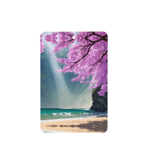 Phayah Viola Fiore Albero Modello Lavanda Profumo Auto Aroma Rettangolo Appeso Fragranza Tablet Car Interior Fragranza Deodorante 6p