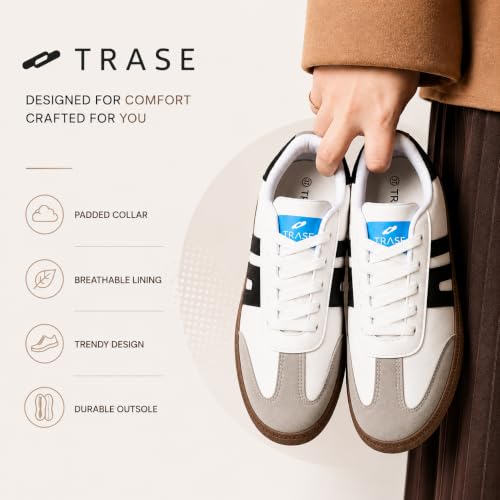 Image of TRASE Casual Sneaker Shoes for Women | Soft Cushioned Insole | Sneakers for Woman | Lightweight | Comfortable | Stylish, Trendy Girls and Women Sneakers with Laces