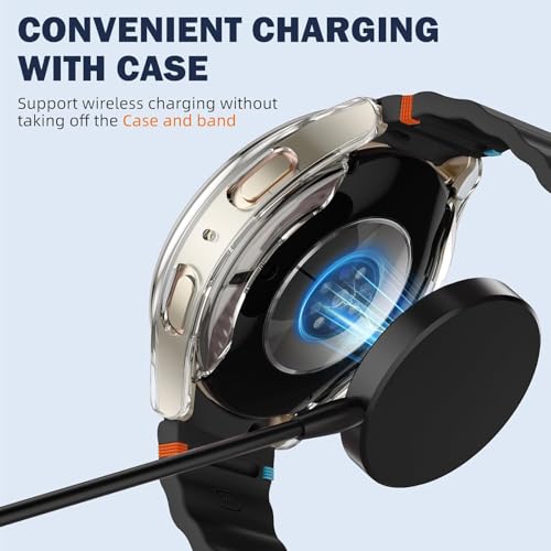 Image of M.G.R.J Soft TPU Front Protection Case Cover for Samsung Galaxy Watch 7 (40mm) (Flexible|Silicone) (Transparent)
