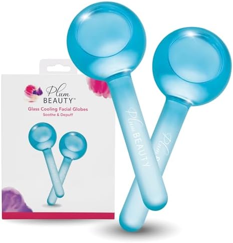 Plum Beauty Facial Cooling Globes, Cool Massage Tools for Reduces Puffiness