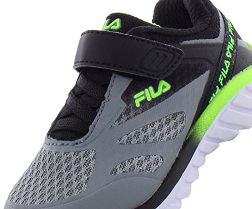 Fila Galaxia 3 Strap Baby Boys Shoes Size 5.5, Color: Grey/Green2