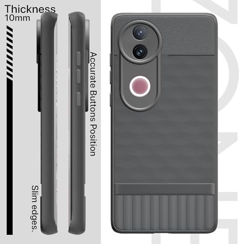 Image of Shockproof Case for Vivo V50 5G / V50e 5G / T4R 5G / iQOO Z10R 5G | Full Camera Protection | TPU Flexible Back Cover for Vivo V50 5G / V50e 5G / T4R 5G / iQOO Z10R 5G (Graphite Grey)