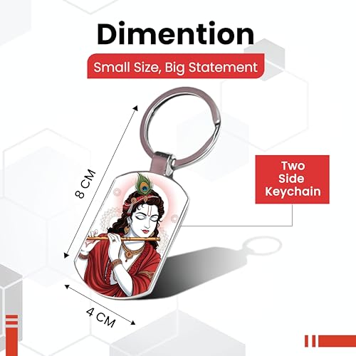 Image of Stylish Metal Keychains with Permanent Glossy Print - Inspirational Quotes & Spiritual Designs - Perfect Key chains for loved ones, Personal Use, Gifts & Return Gifts