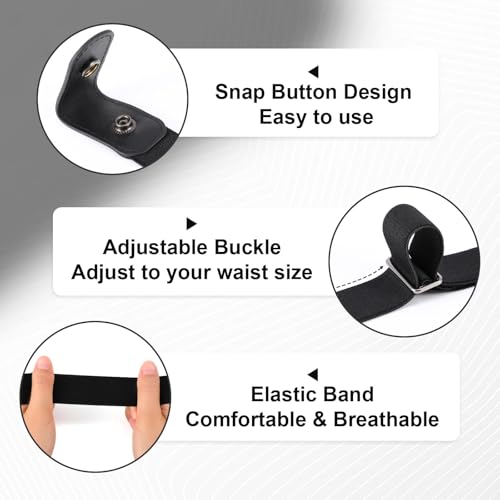 WHIPPY Buckle Free Comfortable Elastic Belt for Women or Men, Buckle-less No Bulge No Hassle Invisible Belts2