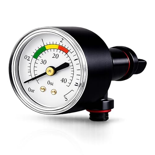 Manómetro Depuradora completo Piscina 1/4" Ø50mm Conector Vertical 0-3 Bar PSI Medidor Presión Filtro Bomba Piscina Alta Precisión Universal Fluvia