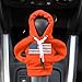 BELOMI Ameican Flag Car Gear Shift Hoodie, Sweater Vehicle Gearshift Protector, Patriotic Automotive Interior Shifter Stick Cover Decoration Accessories, Universal for SUV, Sedan, Truck (Orange, 2PCS)