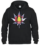 Cybertela Colorado Flag Pot Leaf Sweatshirt Hoodie Hoody (Black, Large)
