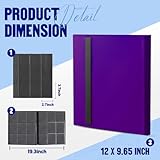 Card Binder 9-Pockets, Trading Card Binder, 20 Pages, 360 Card Capacity Collection Binder, Card Folder for MTG, TCG, Game Cards & Sports Cards（Purple）