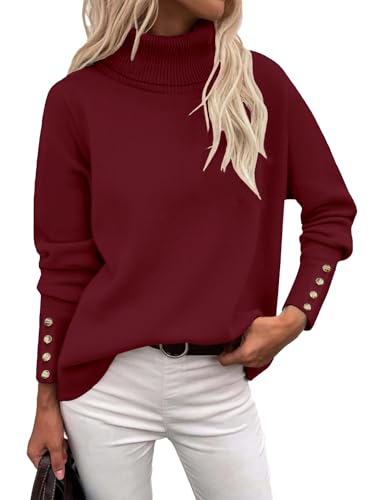 Rapbin turtleneck knit sweater for women