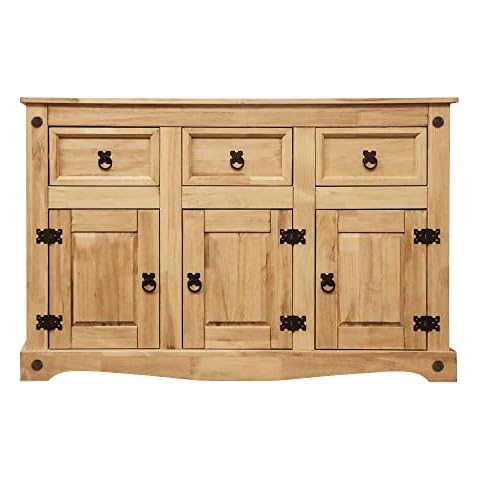 Panana Corona Solid Pine Sideboard with Drawers Cover