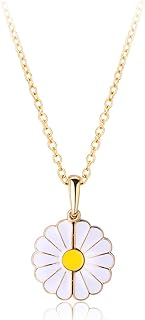 Daisy I Love You ネックレス ガールズ レディース ゴールド インスピレーション ロケット フラワー デイジーネックレス デイジー愛好家へのギフト 誕生日 クリスマス ギフト 娘 孫娘 ガールフレンド 姉妹 親友, Small, 亜鉛, 宝石なし
