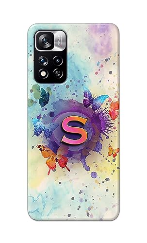 Image of PRINTFIDAA� Printed Hard Back Cover Case for Mi Xiaomi 11i 5G | Xiaomi 11i HyperCharge 5G Back Cover (Alphabet S) -2808