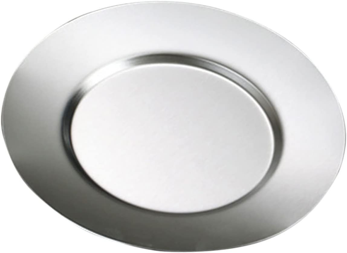 Vintage Stainless Steel Plate Round Food Dish for Dessert Snacks Bbq Dishwasher for Camping Picnics and Outdoor Parties