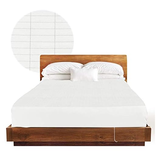 Grounding Queen King Fitted Sheet Earthing Products Kit for Bed w/Conductive Pad | Sheet for Sleep EMF | Woven Silver Set for Queen King Mattress Bedding w/Ground to Earth Cable (King)