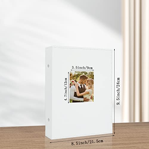 Artmag Photo Album 4X6 400 Photos, Large Capacity For Wedding Family Leather Cover Picture Albums Holds 400 Vertical 4X6 Photos (400 Pockets, White) #TOP3